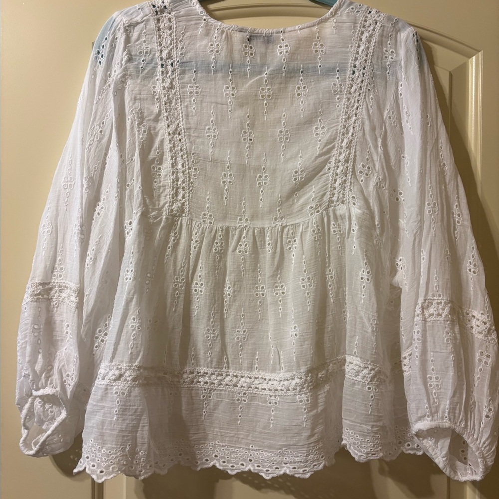White Eyelet Blouse - Picture 6 of 6